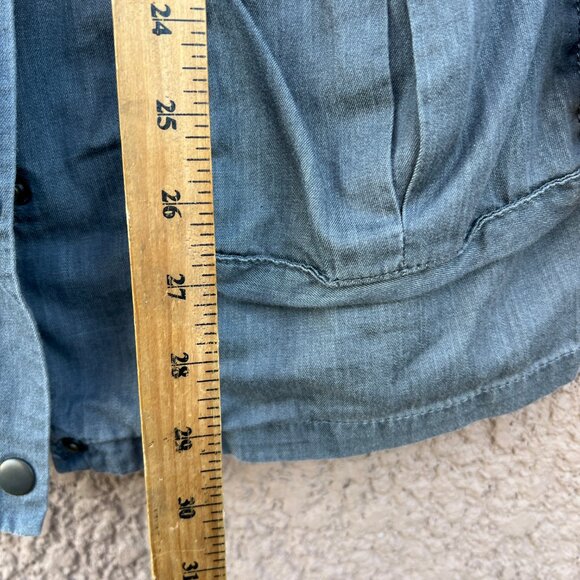 Banana Republic Womens Jacket Size Medium Gray Zip Utility Surplus Jack Gorpcore - Picture 9 of 10